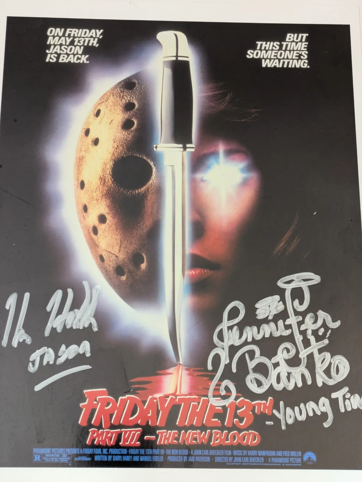 Kane Hodder Jennifer Banko Signed 8.5 x 11 Photo Friday The 13th Part VII, изображение 4