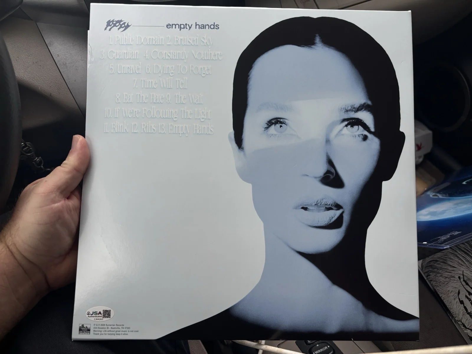 Poppy Signed Empty Hands Vinyl JSA, image 2