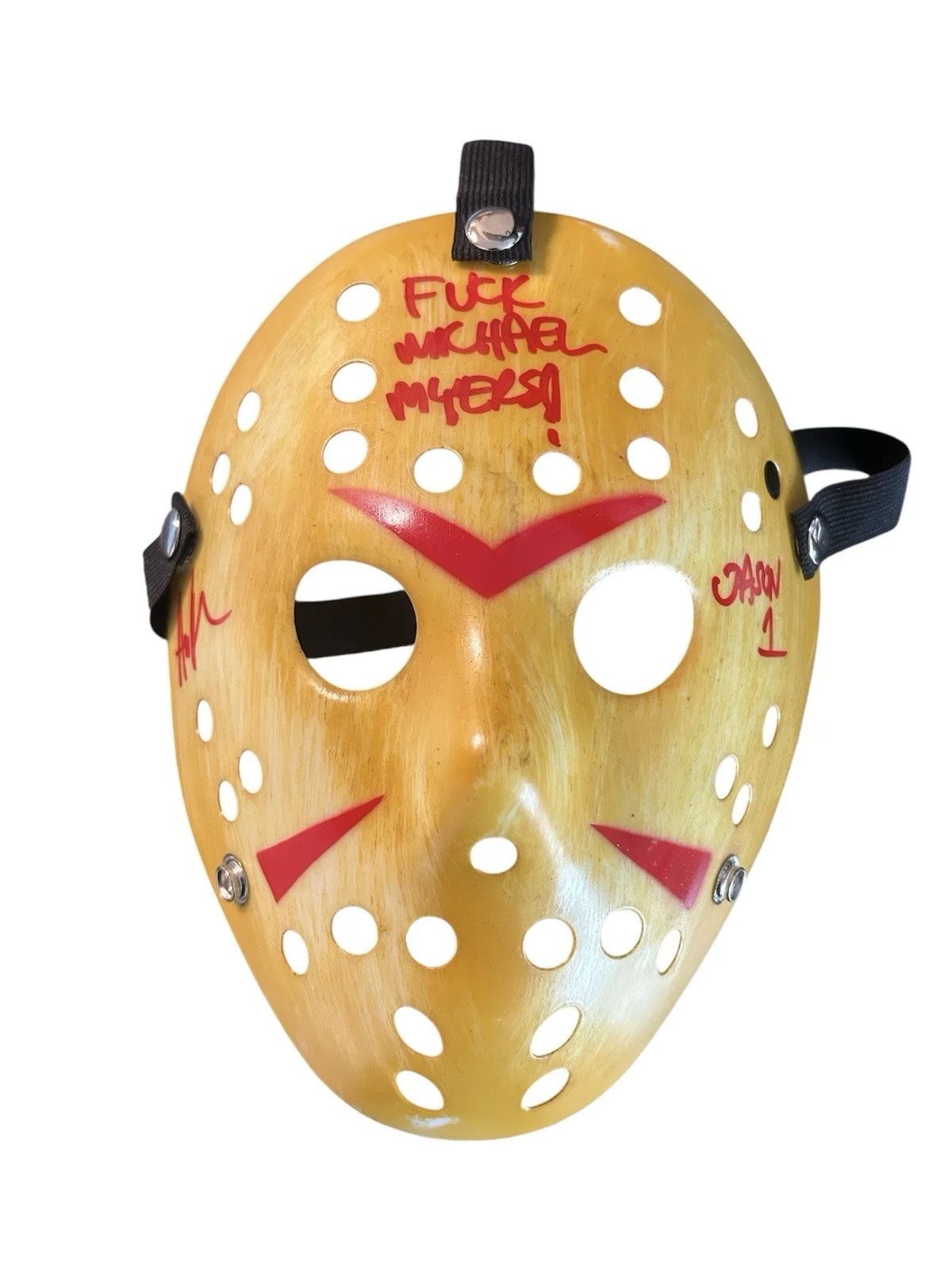 Ari Lehman — Ari Lehman autographed signed mask Jason Voorhees Friday the 13th Beckett COA, image 2