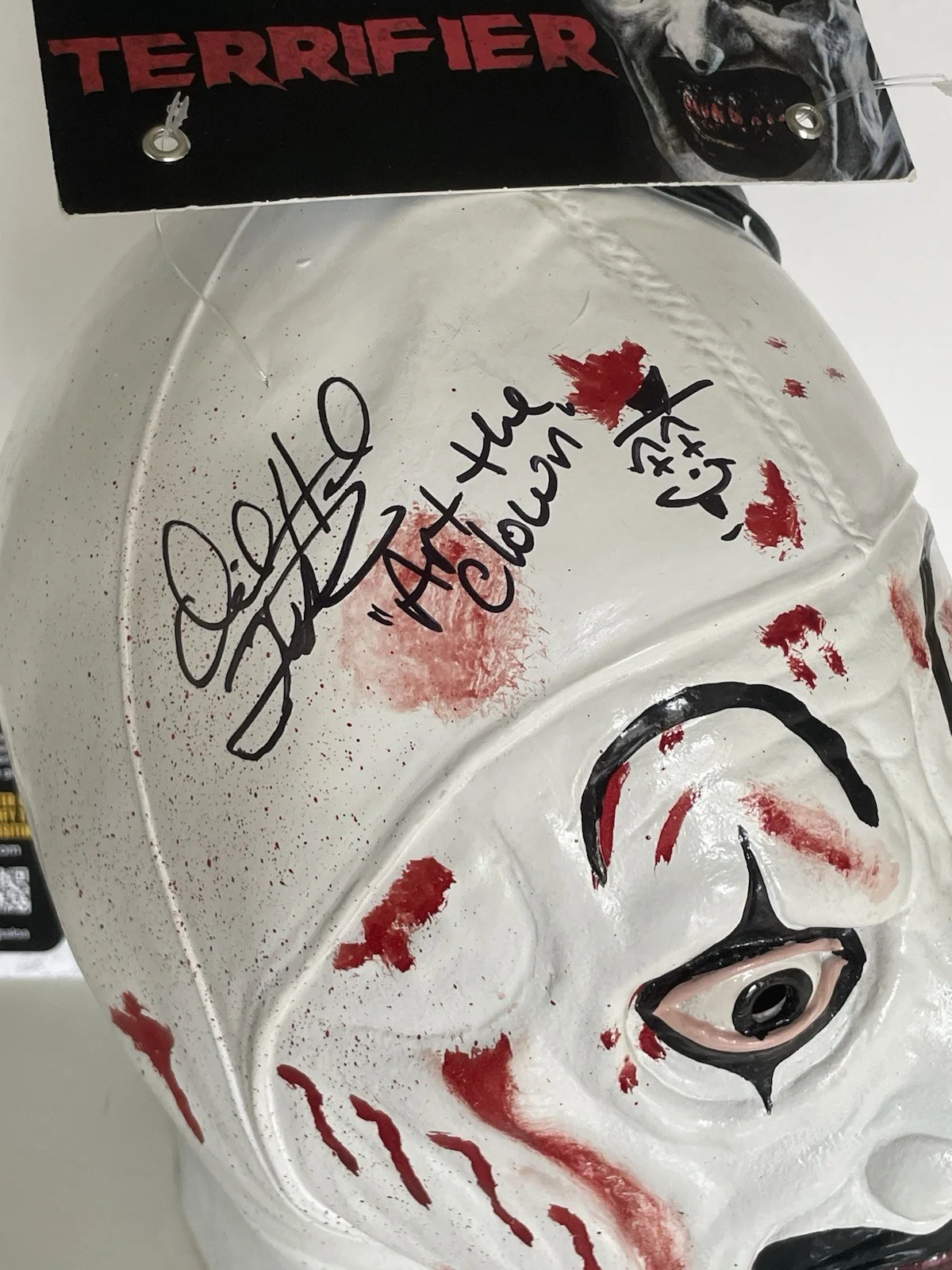 David Howard Thornton — David Howard Thornton Signed Mask JSA Authentic Terrifier Art The Clown TOTS, image 2