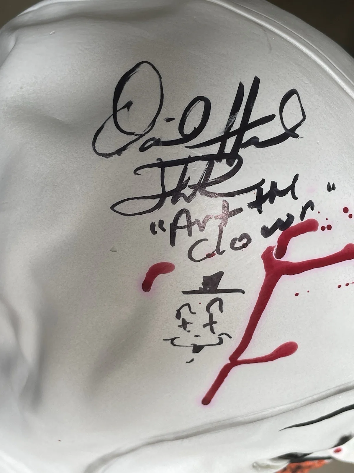 David Howard Thornton — David Howard Thornton Signed Mask JSA Authentic Terrifier Art The Clown, image 3