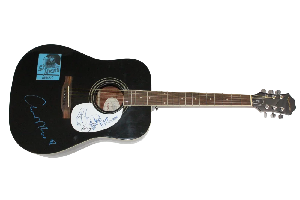 Lindsey Buckingham, Mick Fleetwood, Christine McVie, John McVie — Fleetwood Mac Full Band x5 Signed Acoustic Guitar - Stevie Nicks Mick w/ JSA COA, изображение 2