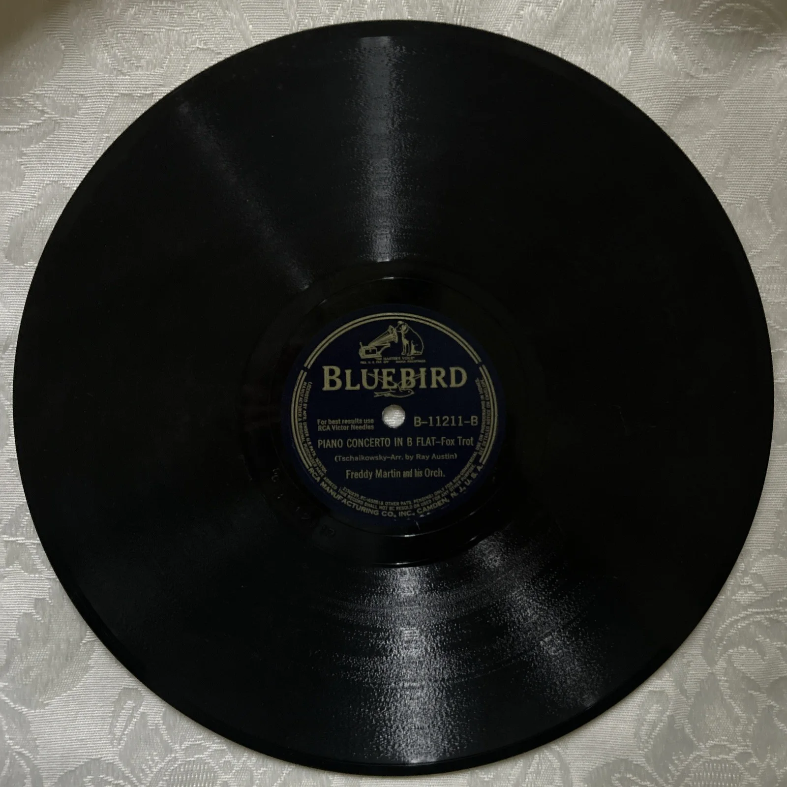 BLUEBIRD 10” 78rpm Record Piano Concerto In B Flat Freddy Martin & Orchestra ‘41, изображение 2