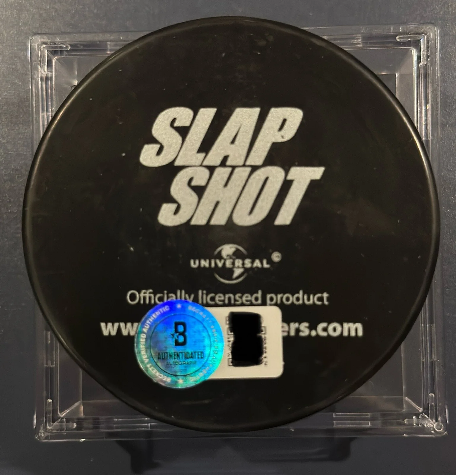 RARE Michael Ontkean Signed Charlestown Chiefs Slap Shot Hockey Puck Ned Braden, изображение 2