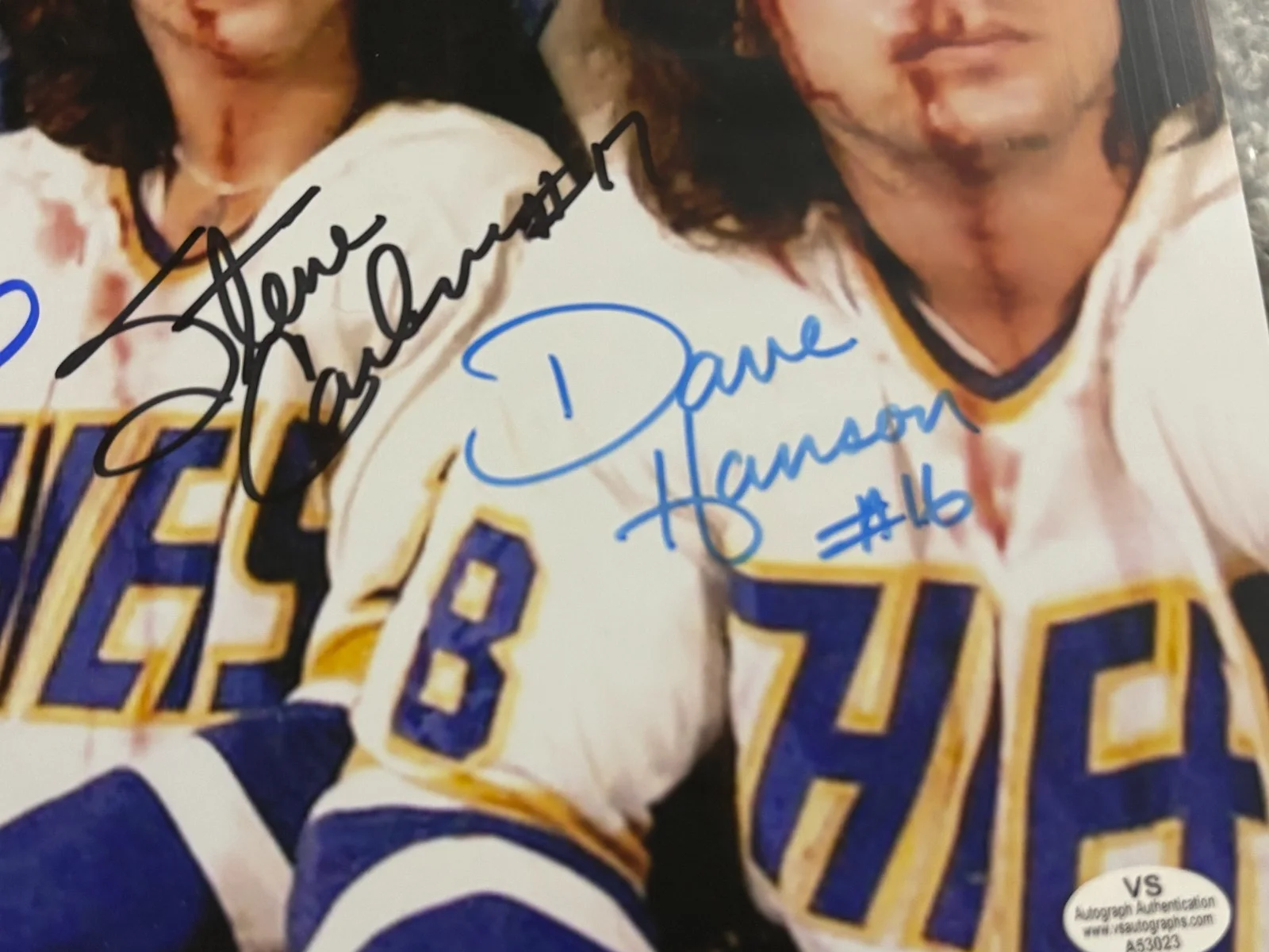SLAP SHOT- Jeff & Steve Carlson & Dave Hanson 8"x10" Signed Photo w/ COA, изображение 4