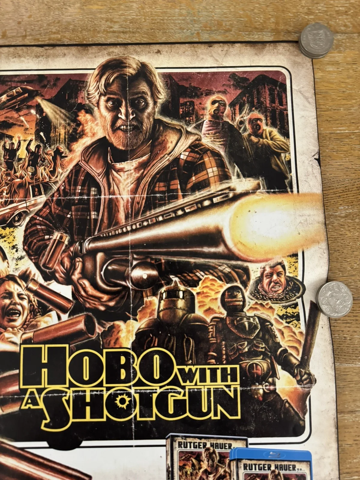 Hobo With A Shotgun uk video poster 2011 Rare, изображение 2