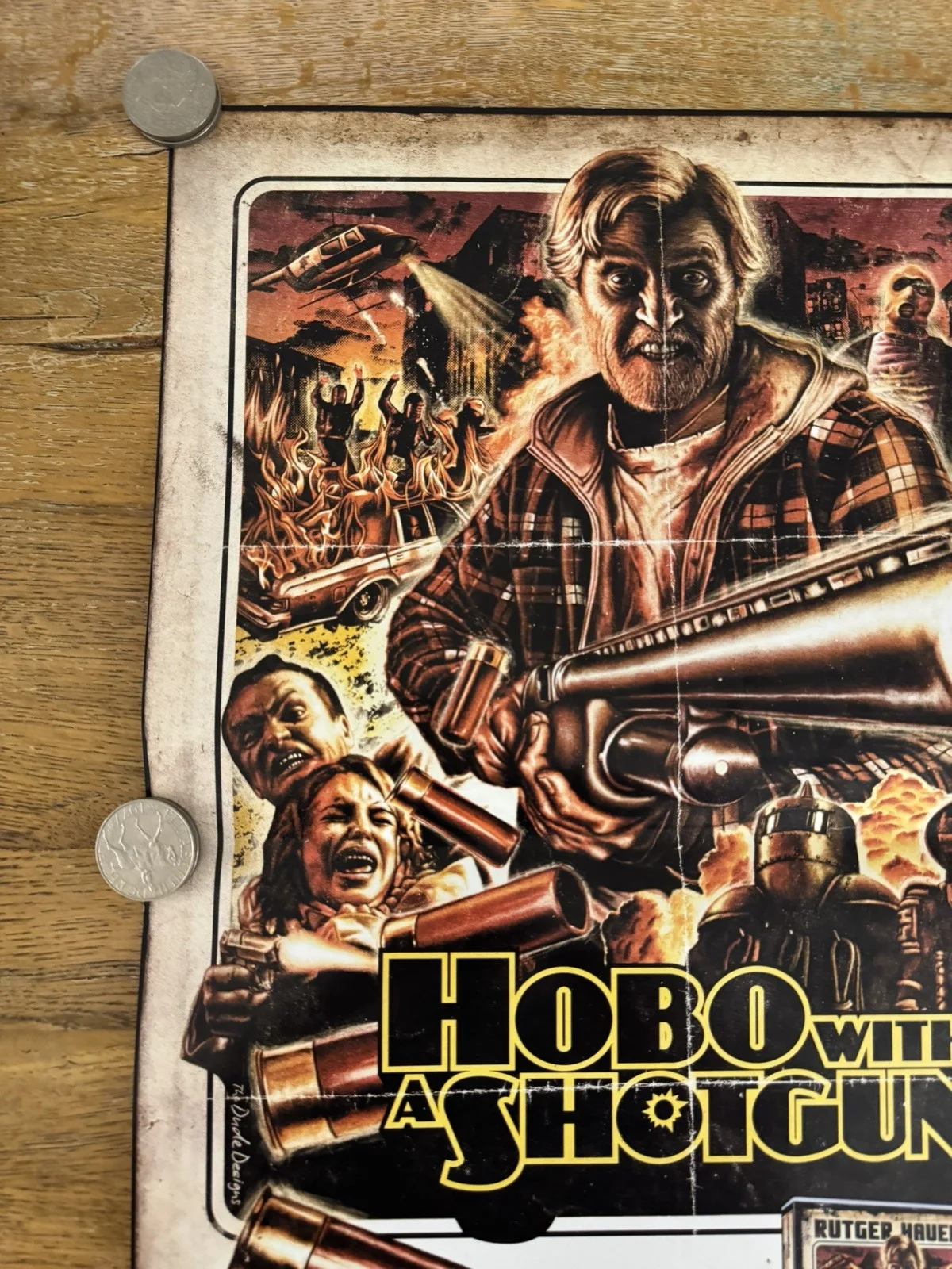 Hobo With A Shotgun uk video poster 2011 Rare, изображение 3