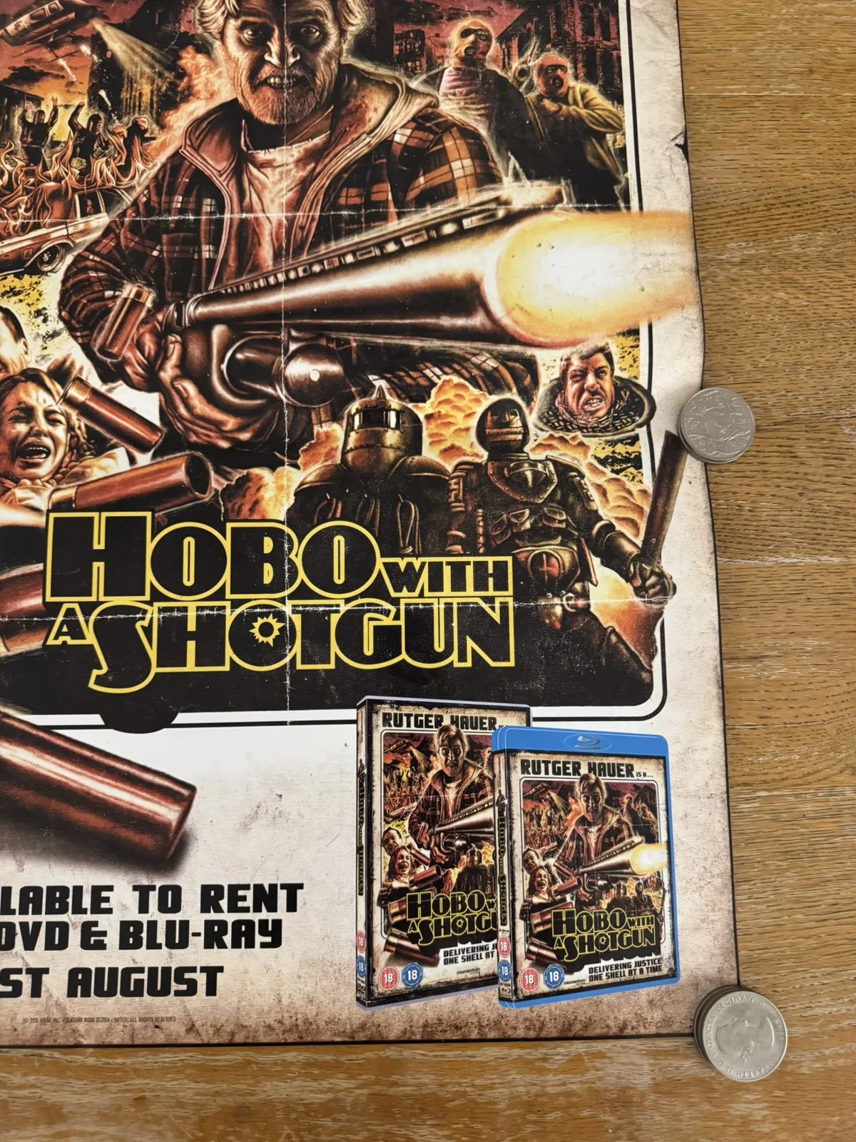 Hobo With A Shotgun uk video poster 2011 Rare, изображение 4