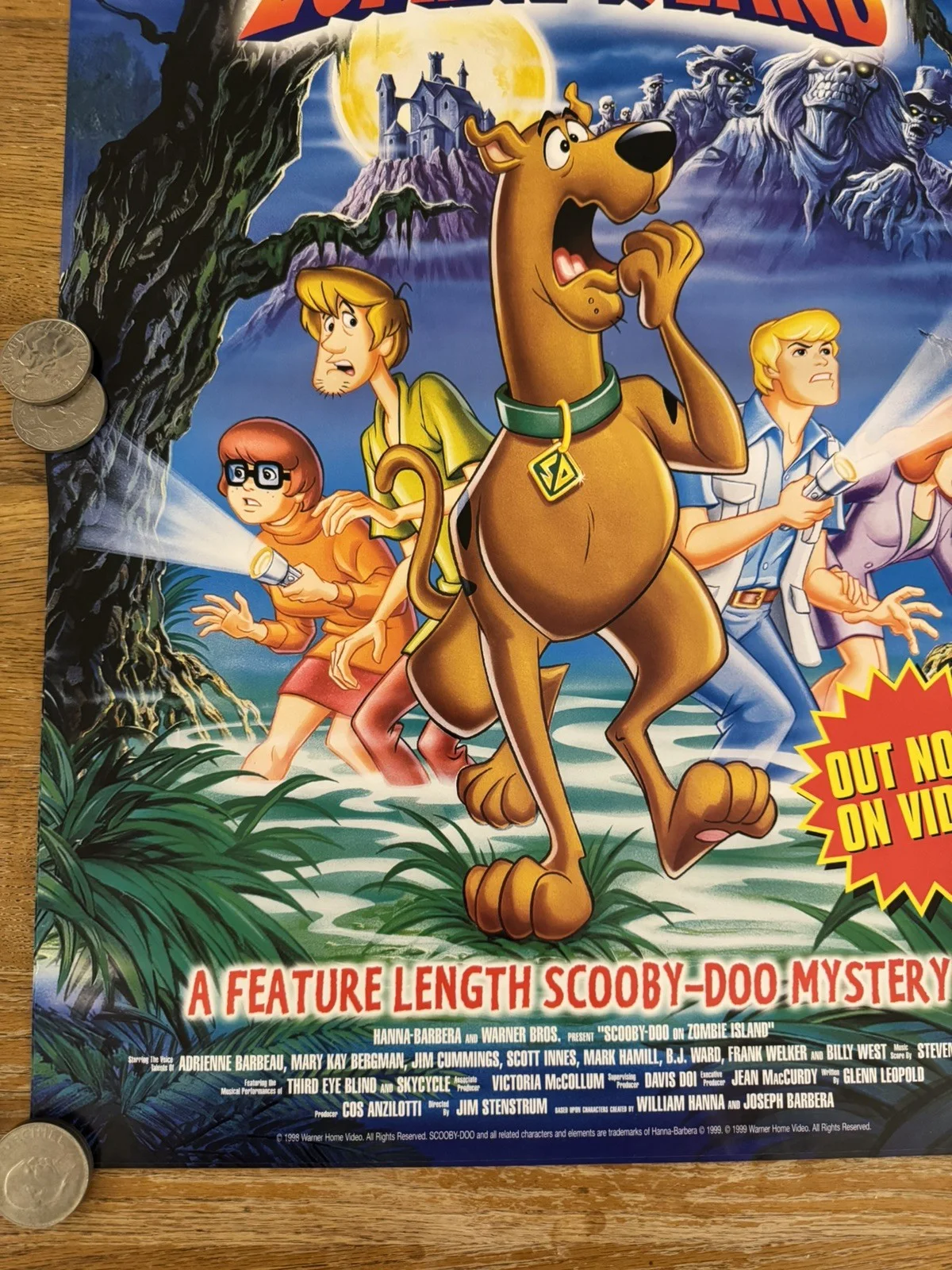 Scooby-Doo Zombie Island (1998) Promo Video Shop Movie Poster - A2 - RARE, изображение 3