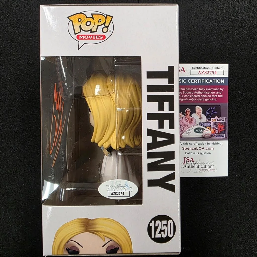 Jennifer Tilly — Jennifer Tilly signed Bride of Chucky Tiffany Funko Pop 1250 orange auto JSA, image 2