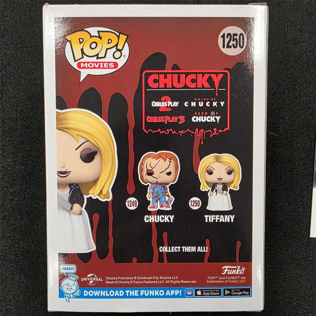 Jennifer Tilly — Jennifer Tilly signed Bride of Chucky Tiffany Funko Pop 1250 white autograph JSA, изображение 3