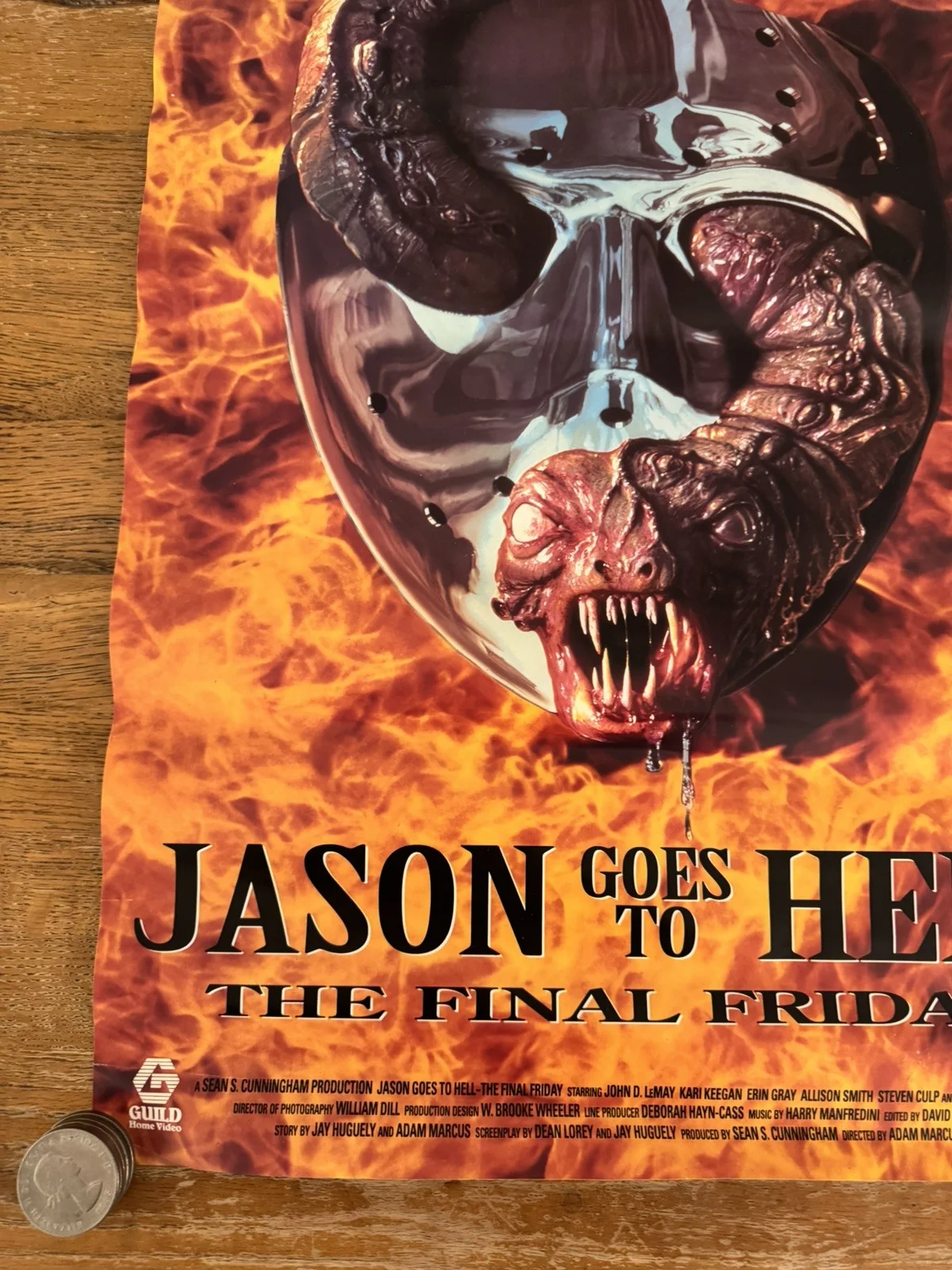friday the 13th jason goes to hell uk video shop film poster, изображение 3