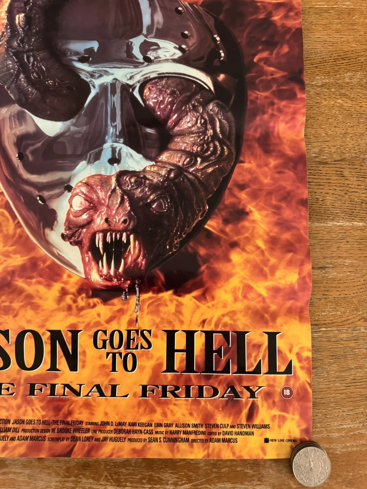 friday the 13th jason goes to hell uk video shop film poster, изображение 4