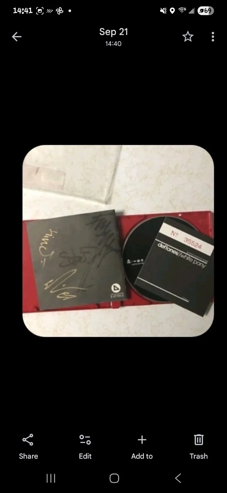 DEFTONES SIGNED White Pony LTD CD Cover AUTOGRAPHED By CHINO,CHI Cheng! +3 RARE, изображение 2