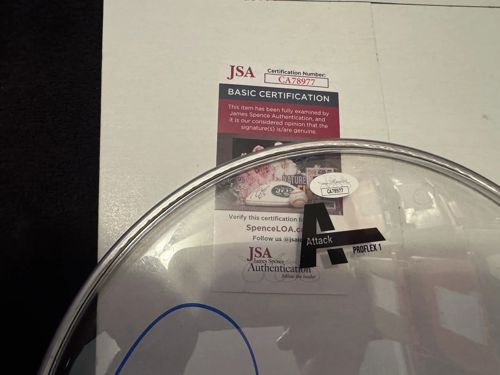 Roger Taylor Duran Duran SIGNED AUTOGRAPHED 12 INCH Drumhead JSA COA Vinyl Album, image 2