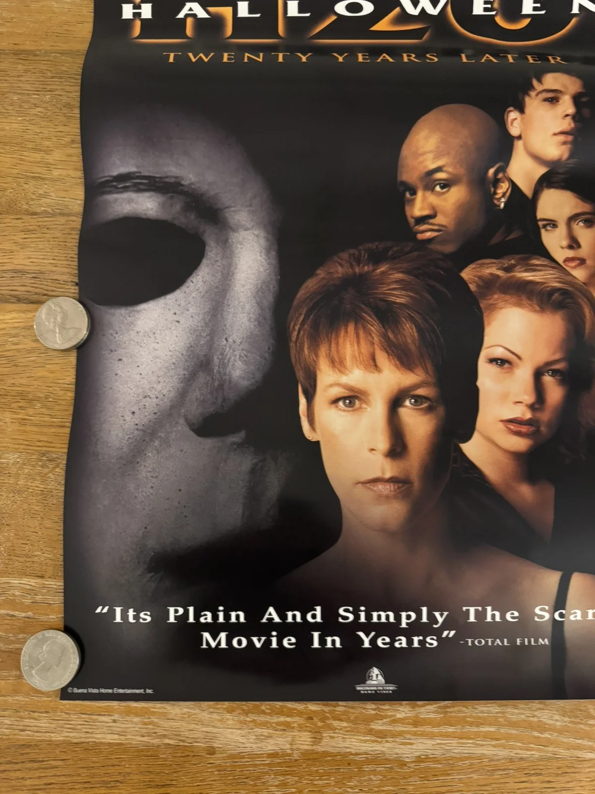 Halloween H20 uk video poster 1998 Rare, image 2