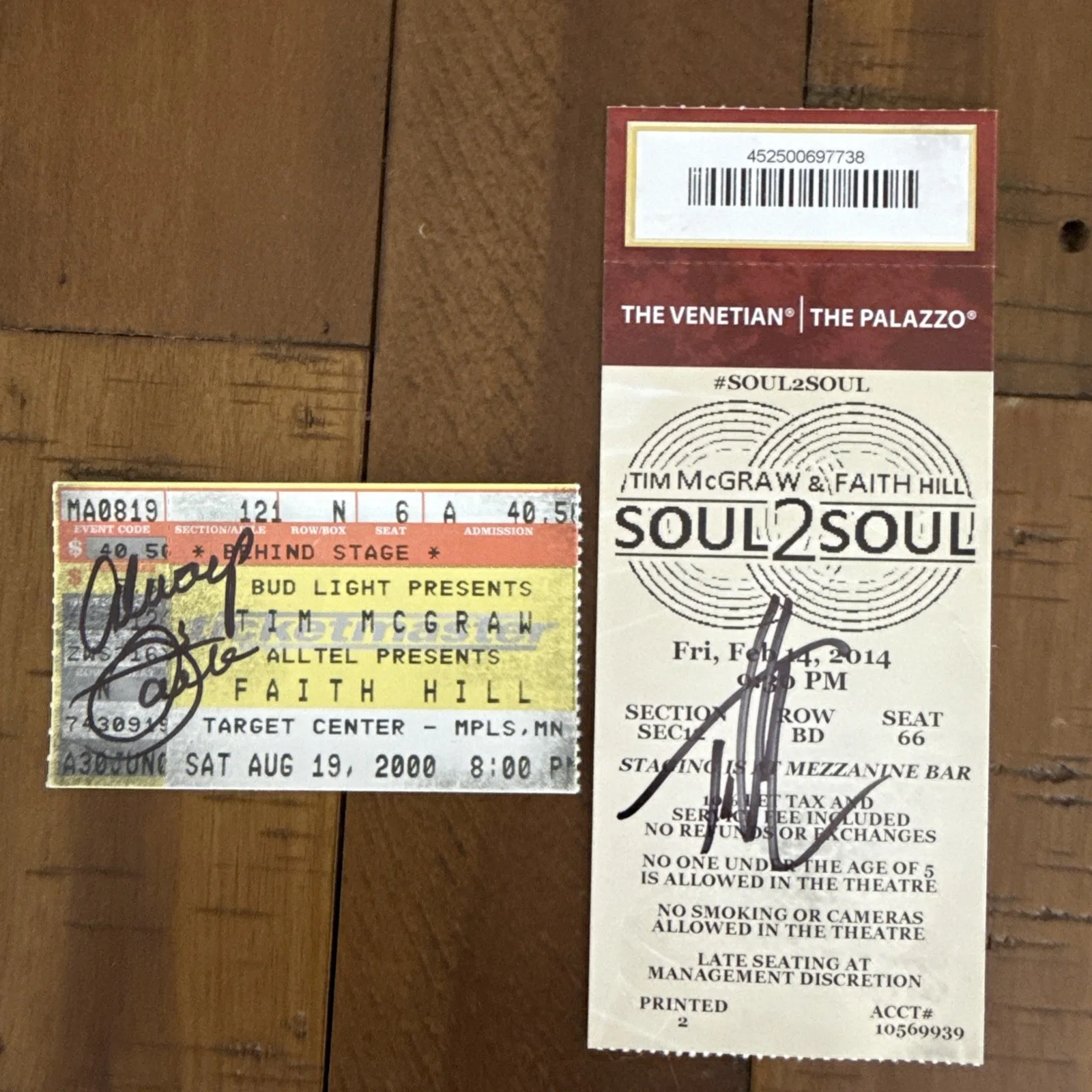 TIM MCGRAW & FAITH HILL Autographed Signed Tickets + Faith's scrunchie Country, изображение 2