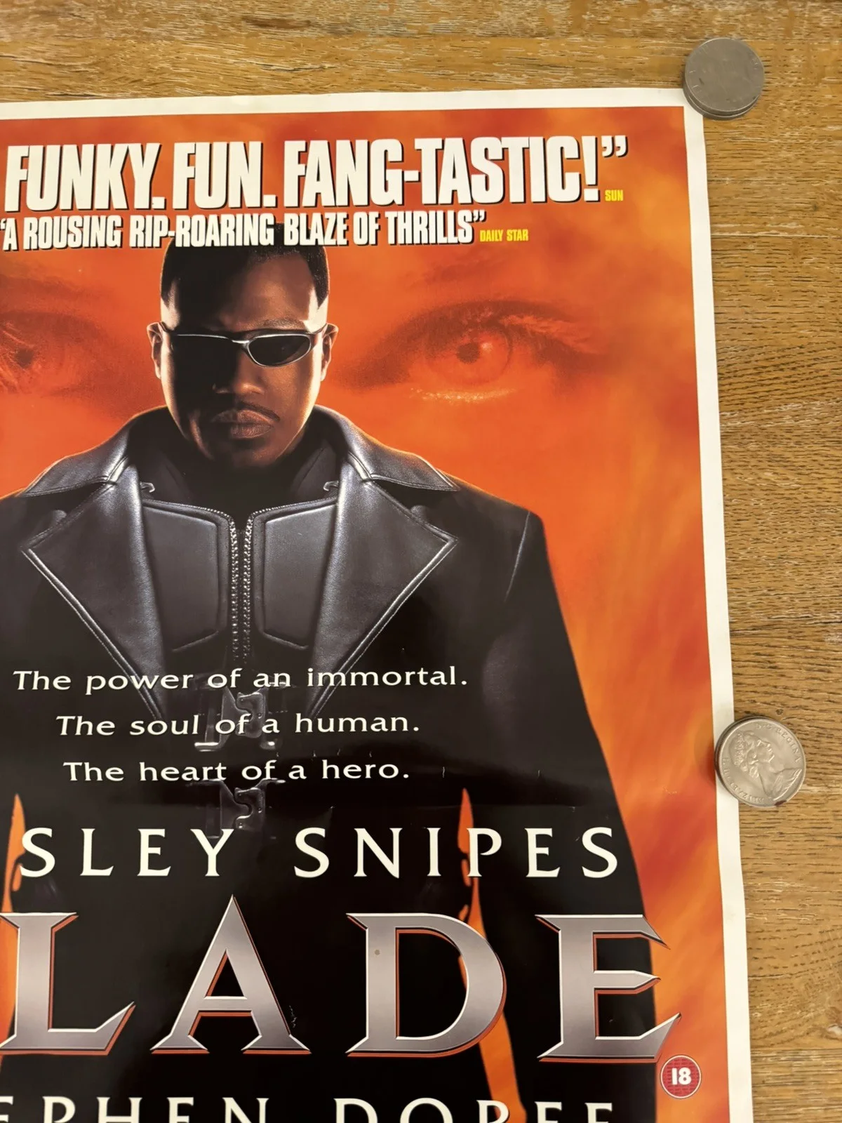 Blade uk video poster 1998 Rare, image 2