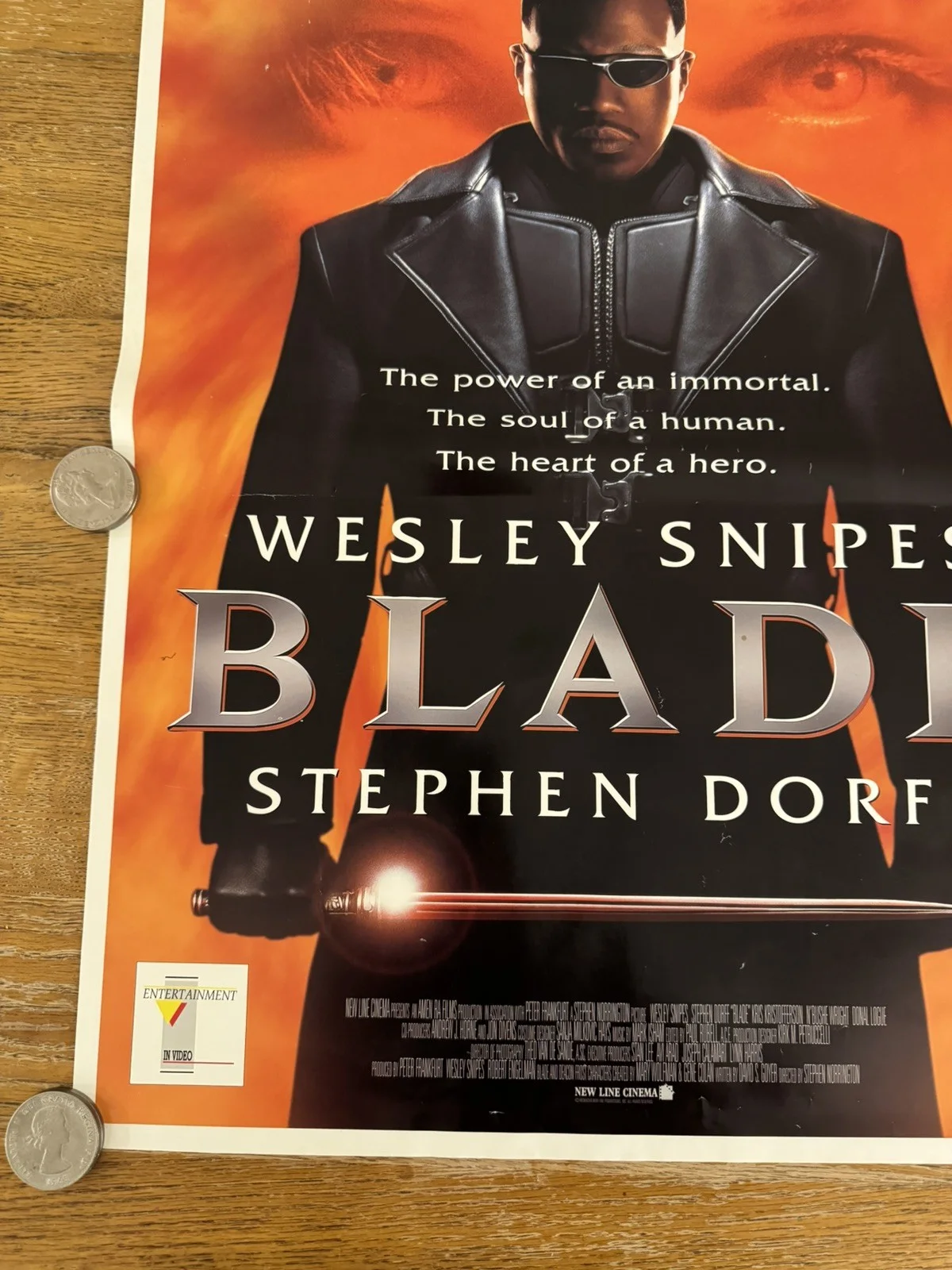 Blade uk video poster 1998 Rare, image 5