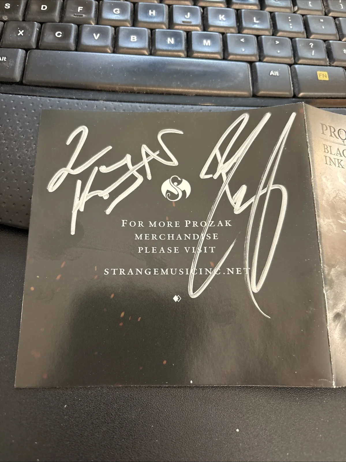 Prozak - Black Ink - Autographed - CD Booklet- RARE signed booklet only, image 3