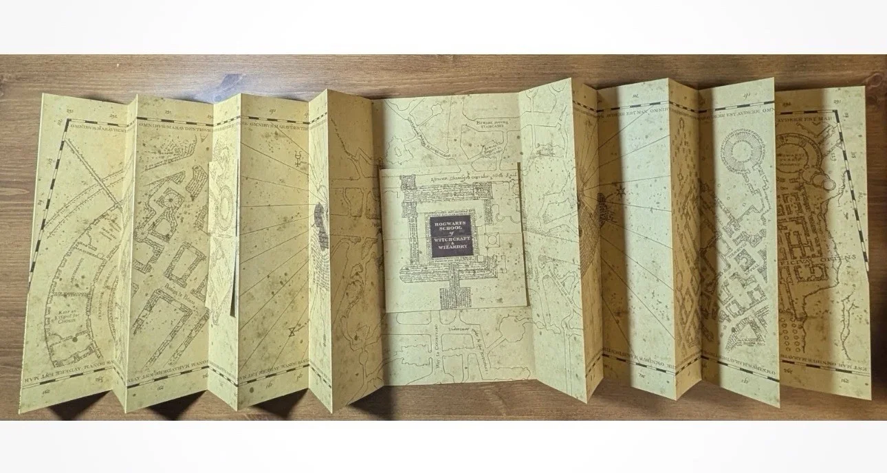 Daniel Radcliffe — Daniel Radcliffe Harry Potter Signed/Auto Marauder's Map 15 1/2x72 ACOA & JSA🔥, image 3