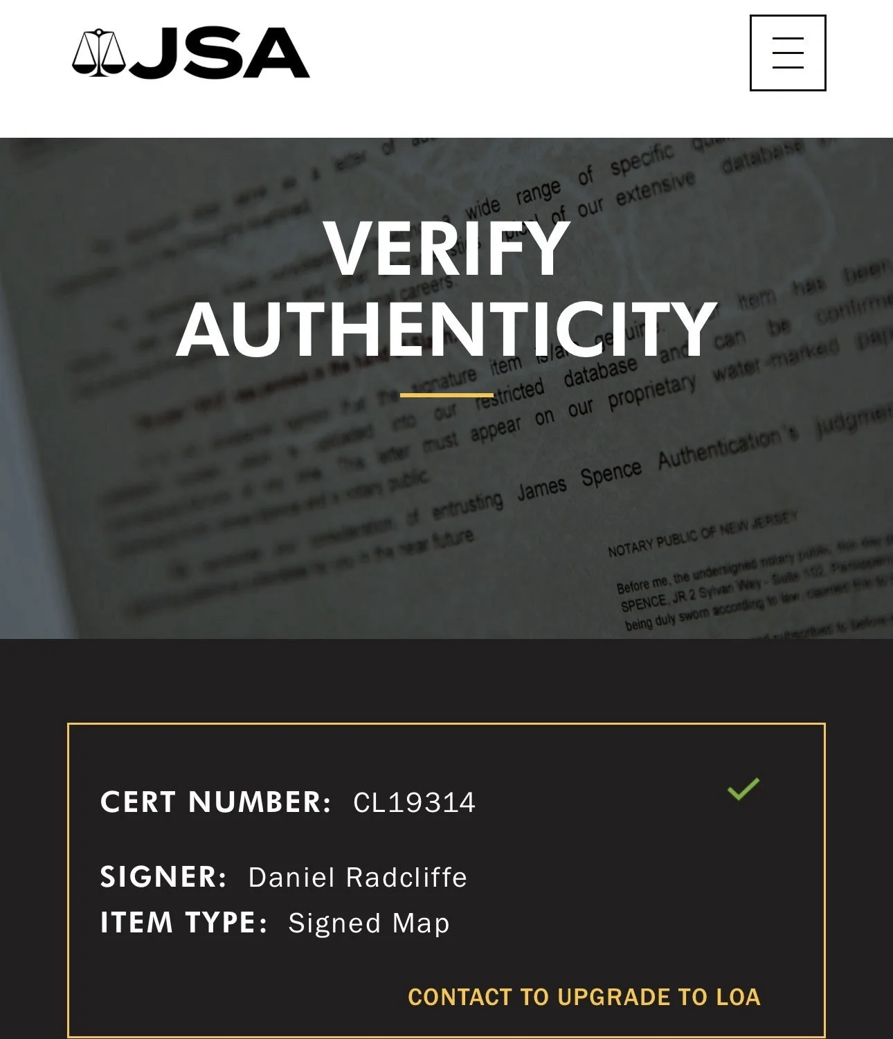 Daniel Radcliffe — Daniel Radcliffe Harry Potter Signed/Auto Marauder's Map 15 1/2x72 ACOA & JSA🔥, image 5