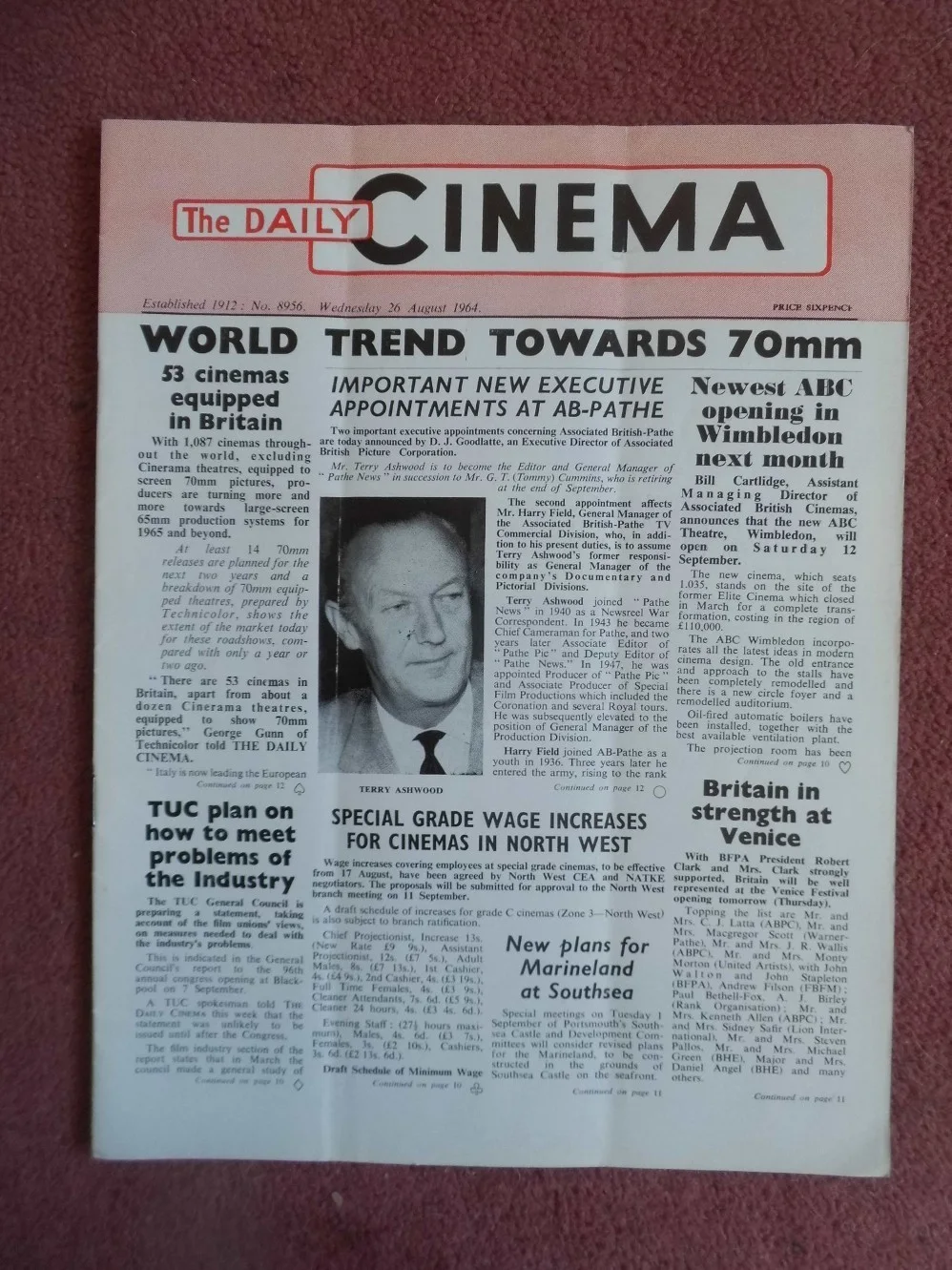 JOAN CRAWFORD, ROMAN POLANSKI, CATHERINE DENUEVE in 1964 UK mag DAILY CINEMA, изображение 4