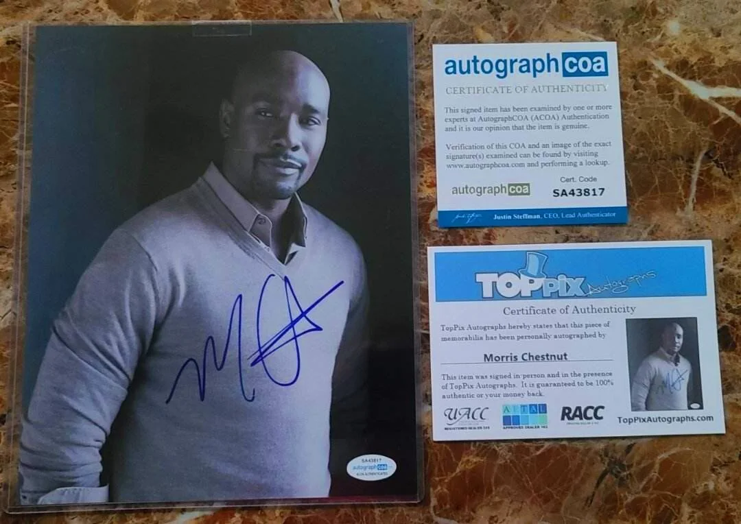 MORRIS CHESTNUT: The Resident Autographed Signed 8x10 photo w/2 COA's, image 2