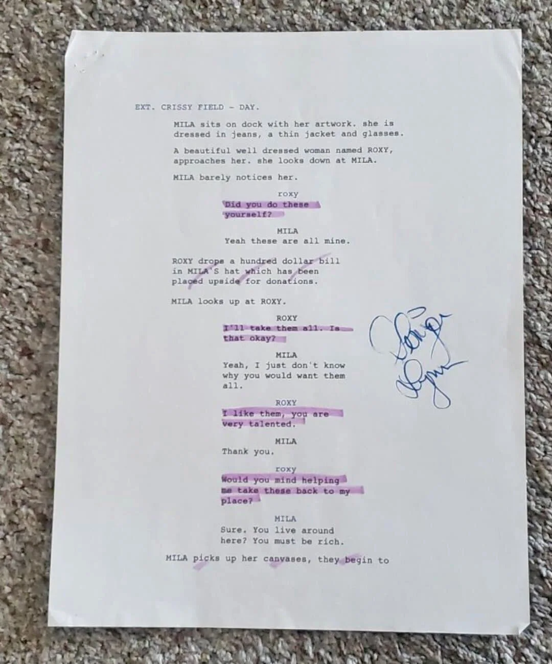 GINGER LYNN: Streets of Vengeance Script Side Signed 1/1, изображение 2