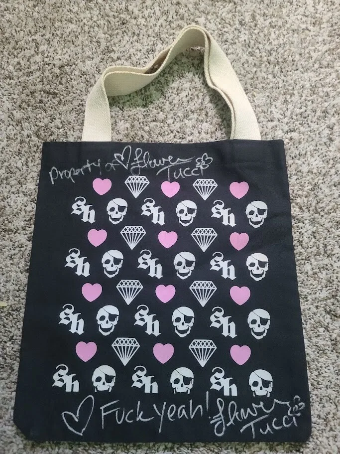 FLOWER TUCCI: 1/1 Personal Sugar Hooker bag autographed, signed on both sides, image 3