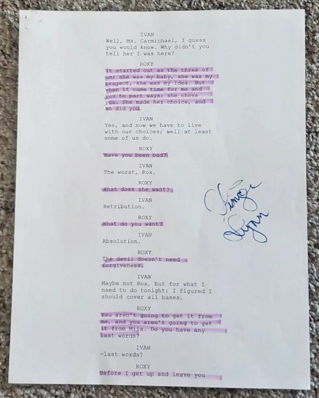 GINGER LYNN: Streets of Vengeance Script Side Signed 1/1, image 2