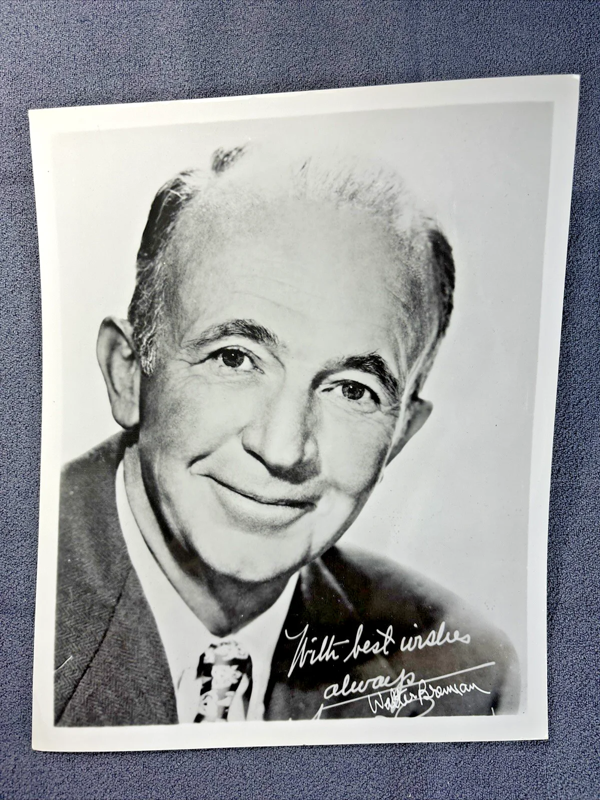 Walter Brennan — Walter Brennan Signed Vintage Photo Autograph Inscribed Actor Memorabilia