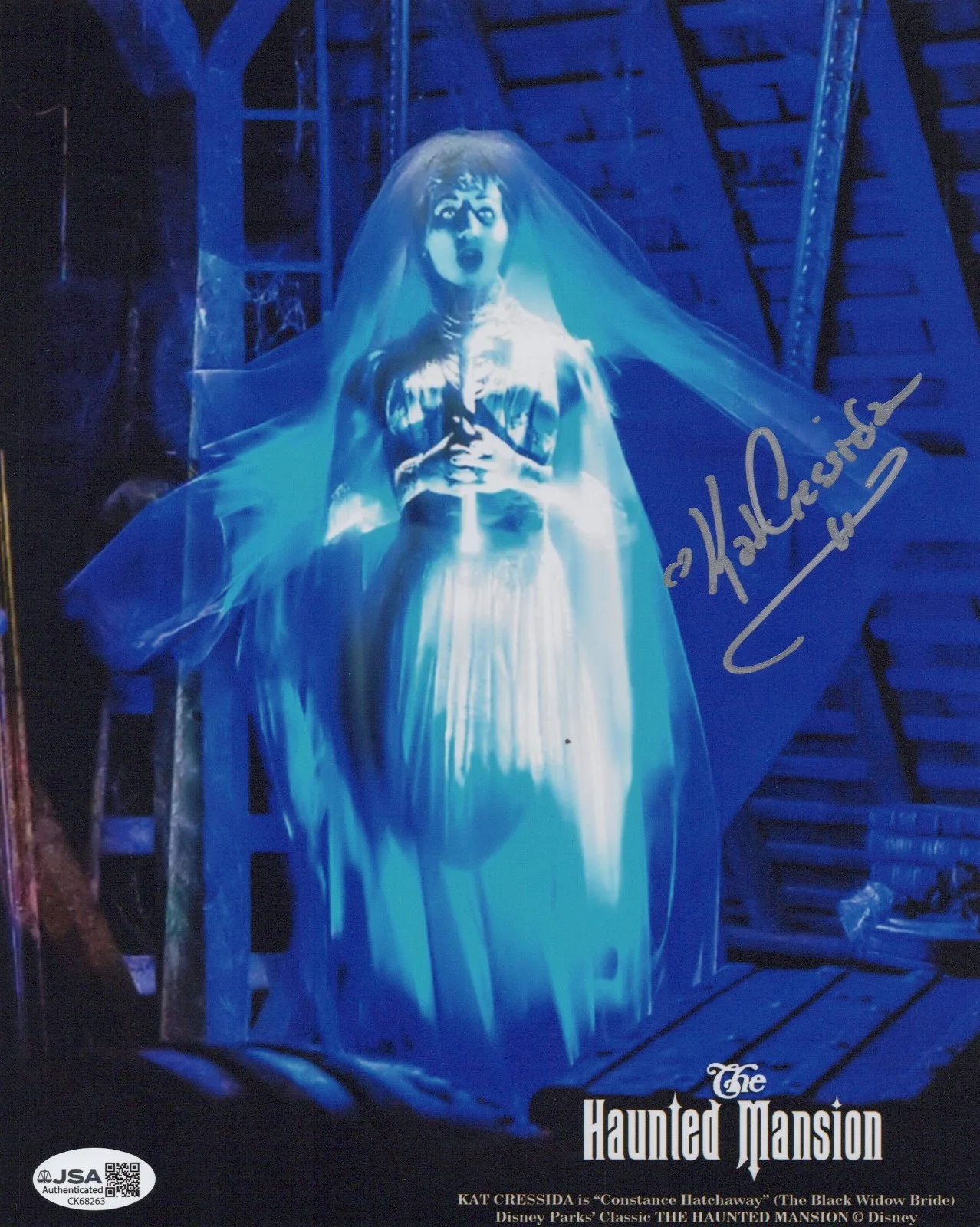 Kat Cressida — The Haunted Mansion 8x10 photo of Constance signed by Kat Cressida JSA COA