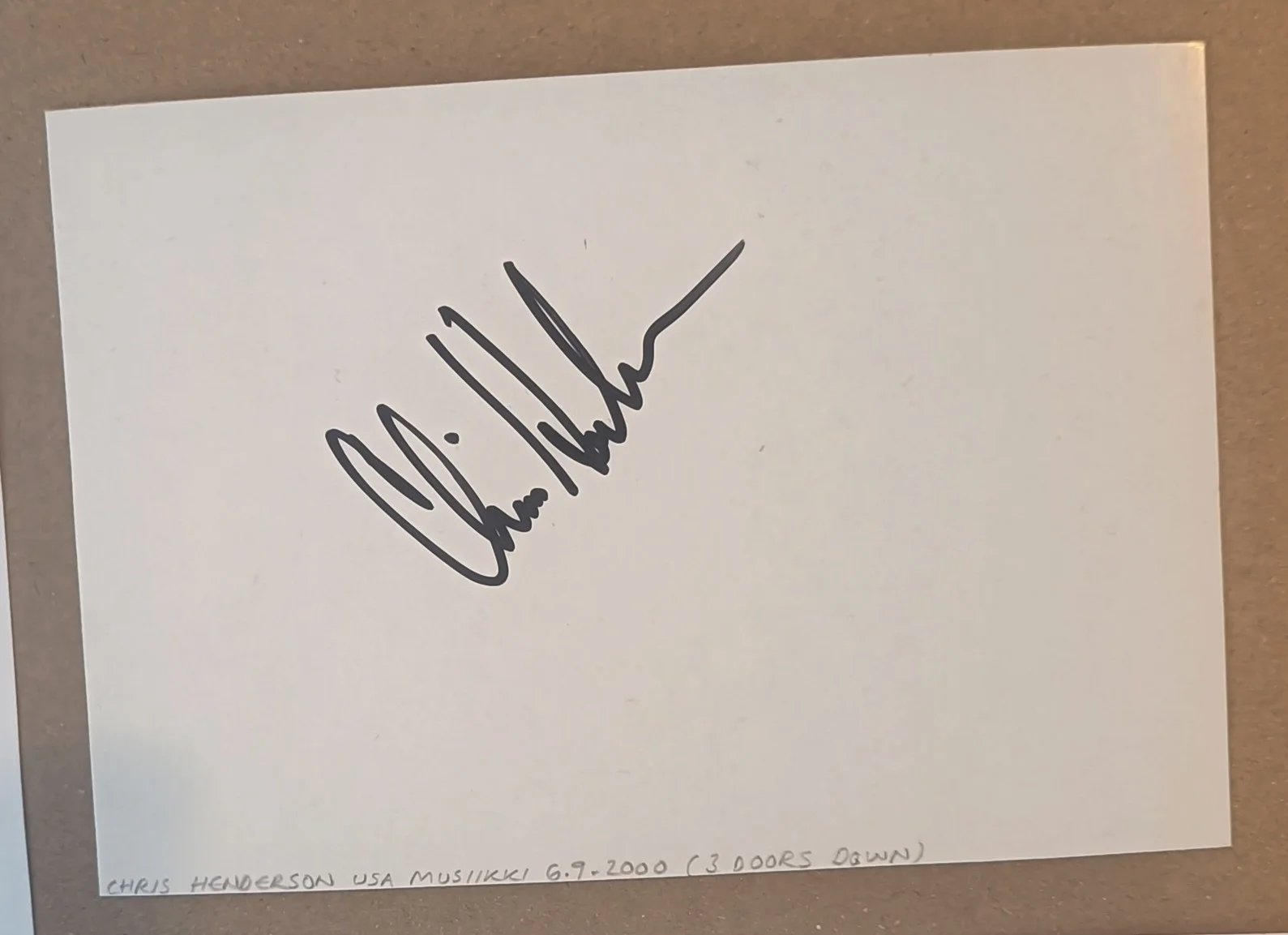3 Doors Down hand signed white cards,Brad Arnold(RIP),Matt Roberts(RIP), image 5