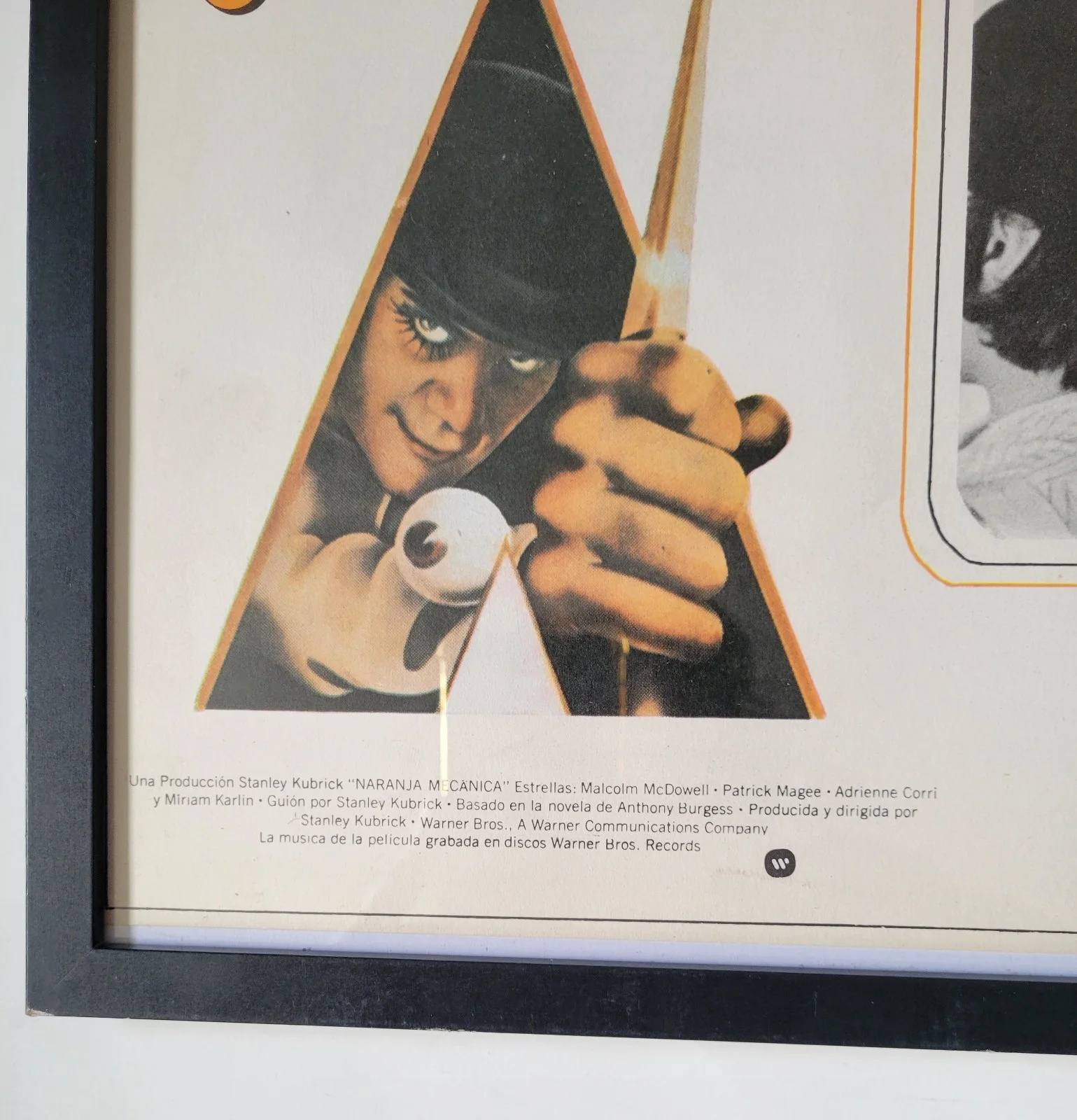 Original 1971 A Clockwork Orange Movie Poster Spanish Lobby Card 12"×16" RARE!, image 2