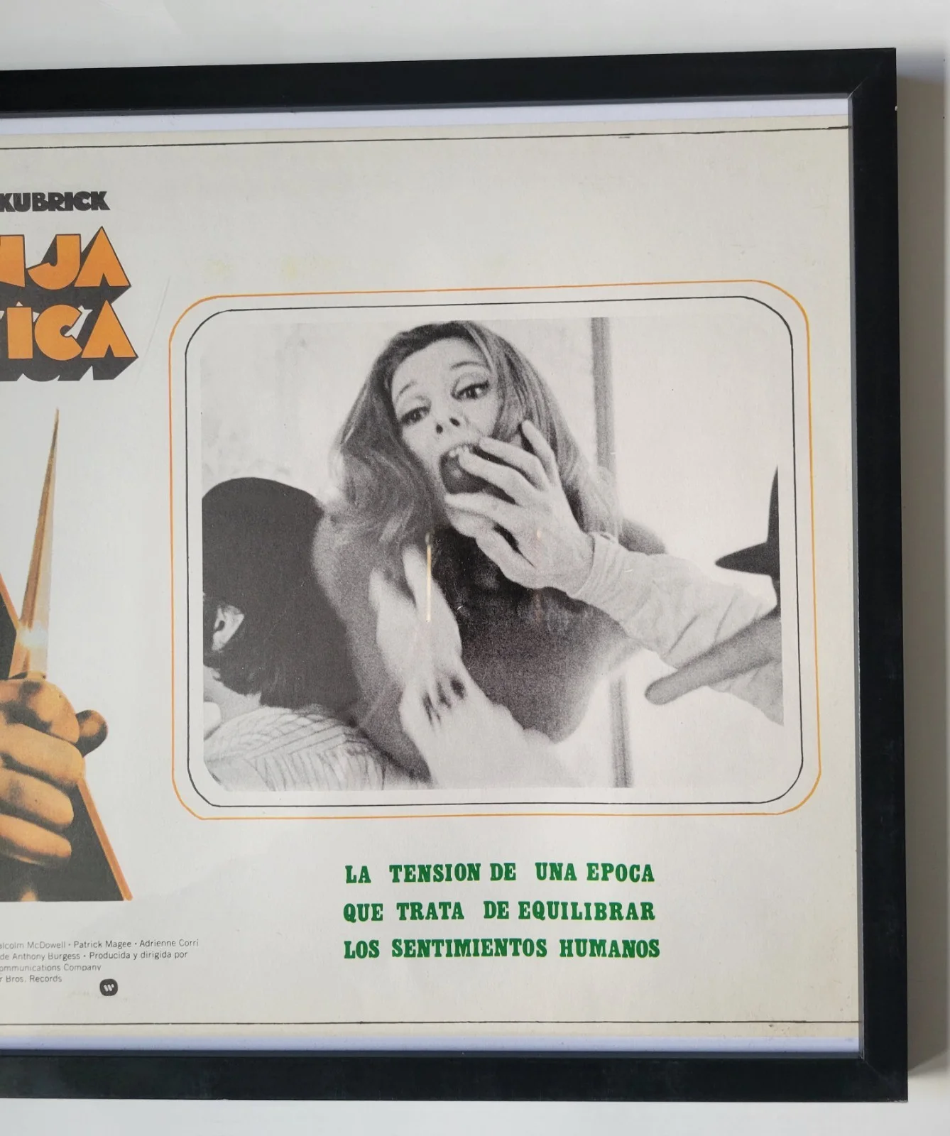 Original 1971 A Clockwork Orange Movie Poster Spanish Lobby Card 12"×16" RARE!, image 3