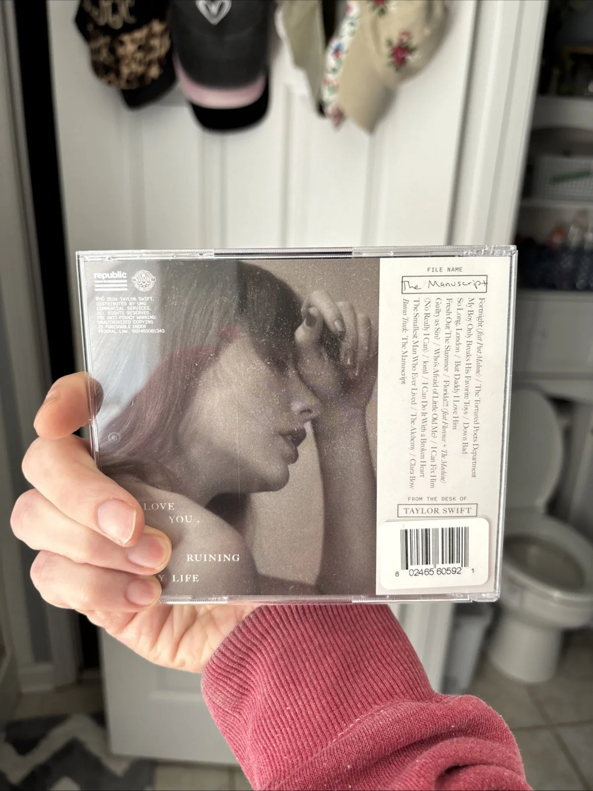 Taylor Swift The Tortured Poets Department TTPD CD + Hand Signed Photo, image 2