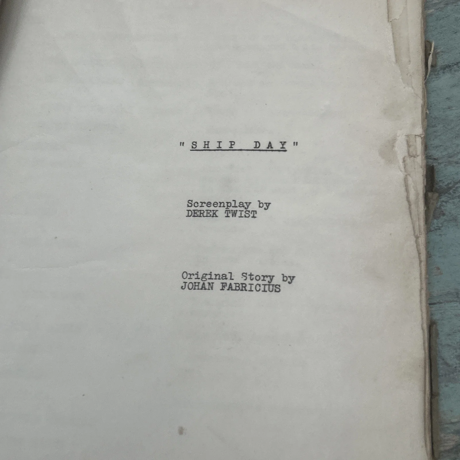 Vintage Screenplay Ship Day Stamped Douglas Fairbanks Ltd, image 5