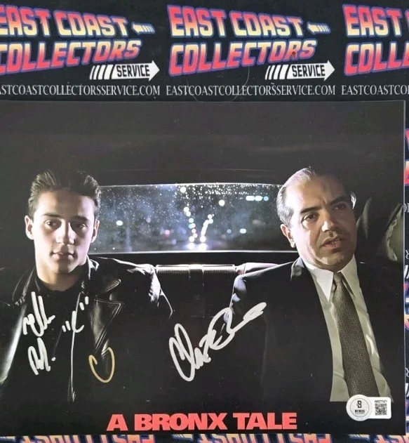 chazz palminteri — CHAZZ PALMINTERI & LILLO BRANCATO AUTOGRAPHED PHOTO BRONX TALE BECKETT COA HOLO