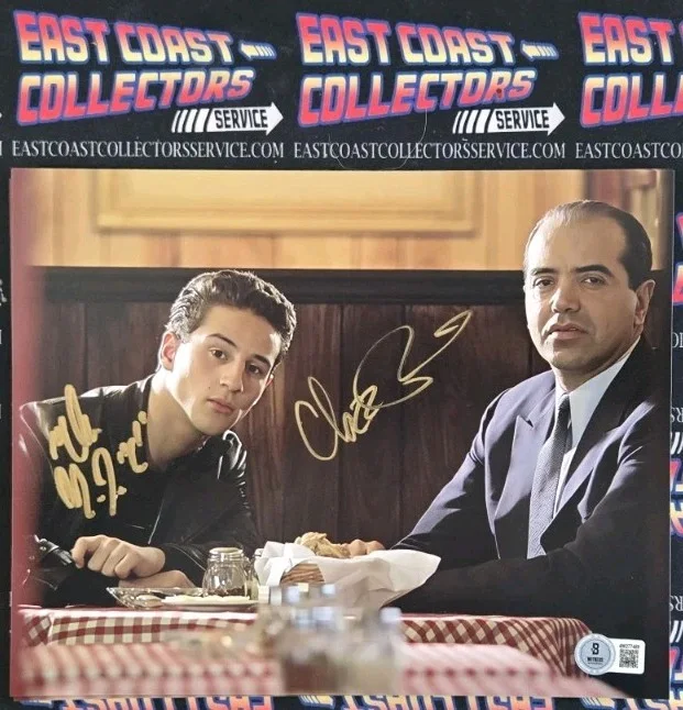 chazz palminteri — CHAZZ PALMINTERI & LILLO BRANCATO AUTOGRAPHED PHOTO BRONX TALE BECKETT COA HOLO