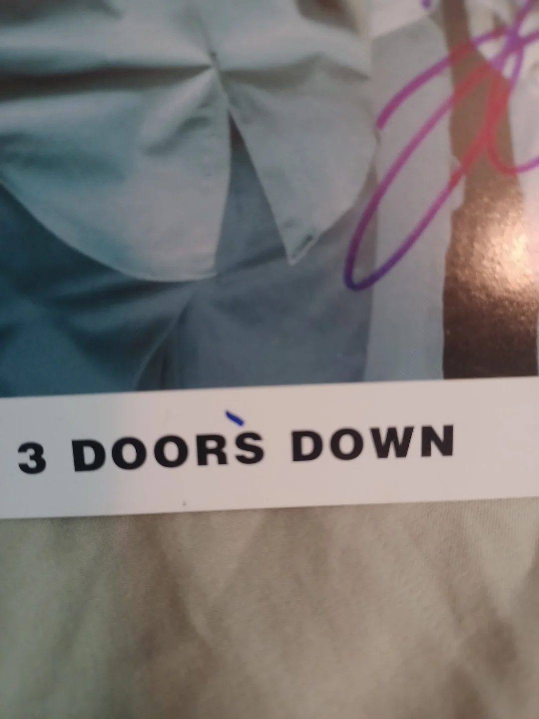 3 Doors Down Authentic 5X7 Band Autographed Photo. Error. Rare. Free Shipping, image 3