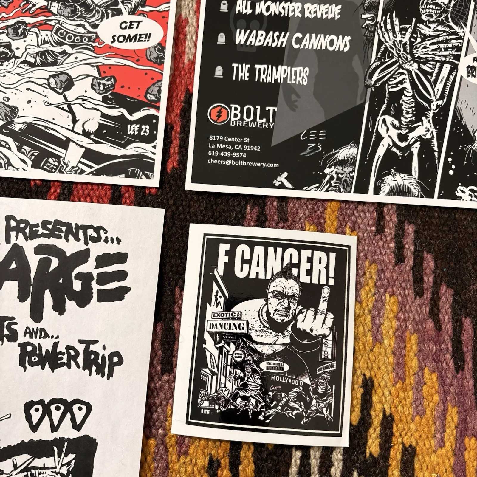 Lee Ellingson Signed Punk Rock Flyers, image 5
