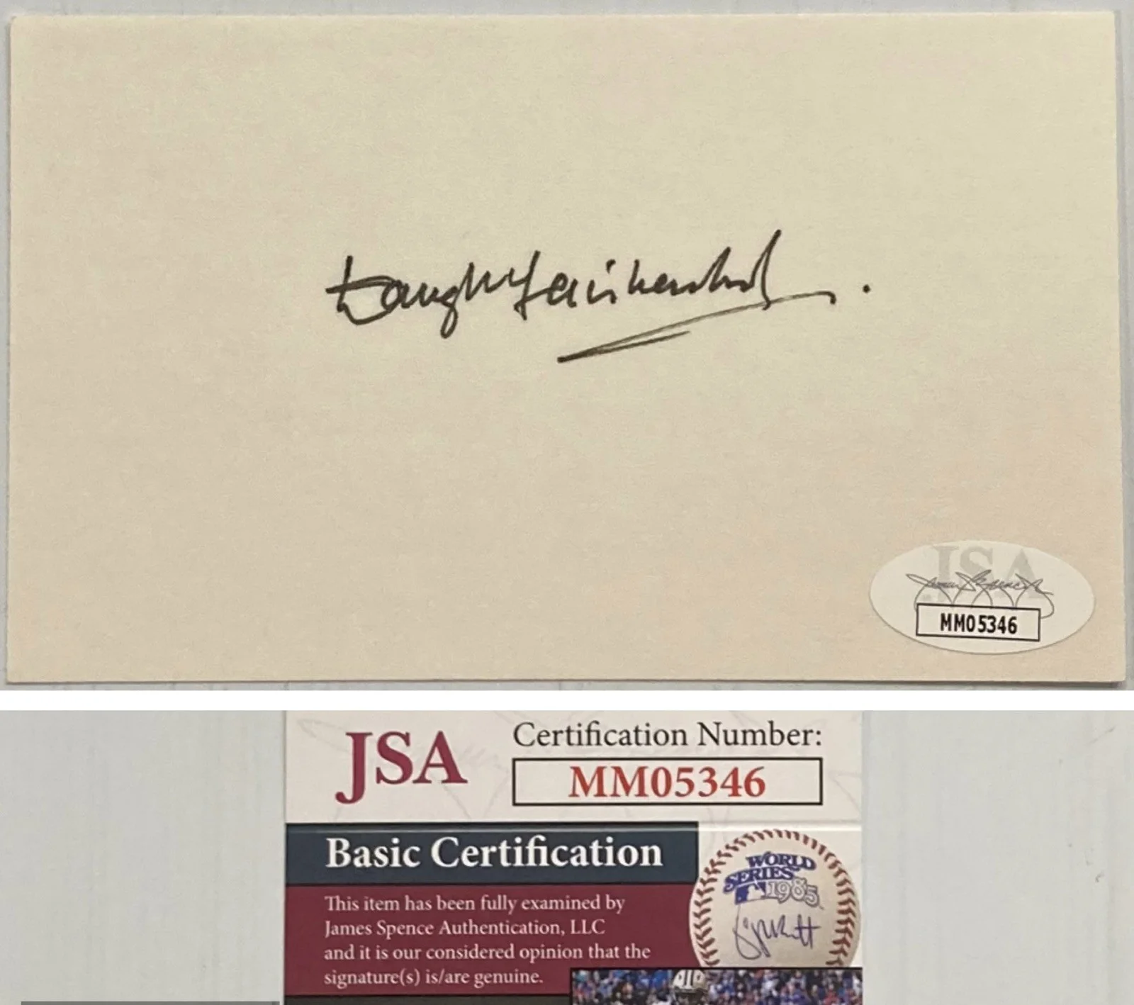 Douglas Fairbanks, Jr — Douglas Fairbanks Jr Signed Autograph 3x5 Index Card - JSA Cert - FREE S&H!