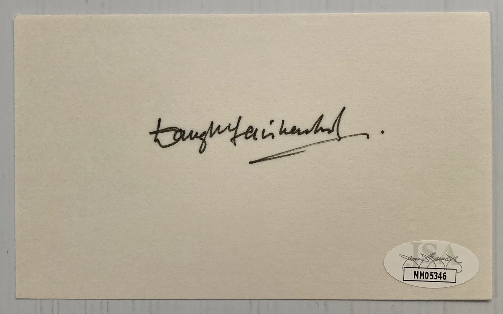 Douglas Fairbanks, Jr — Douglas Fairbanks Jr Signed Autograph 3x5 Index Card - JSA Cert - FREE S&H!, image 2