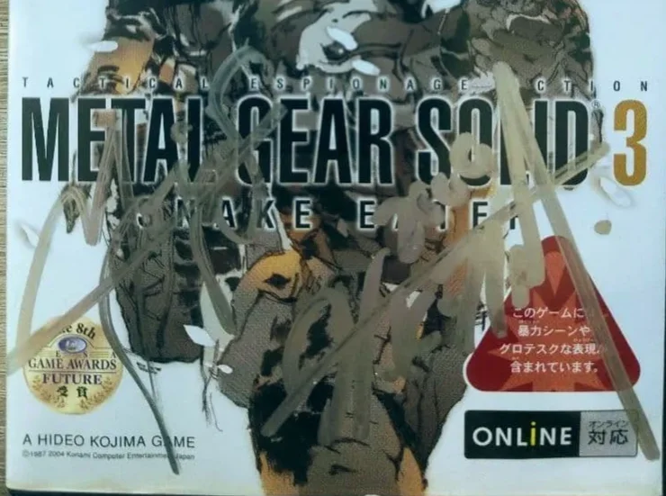 Hideo Kojima, Yoji Shinkawa — Metal Gear Solid 3 PS2 Hand Signed Hideo Kojima & Yoji Shinkawa MGS3 Authentic, изображение 3