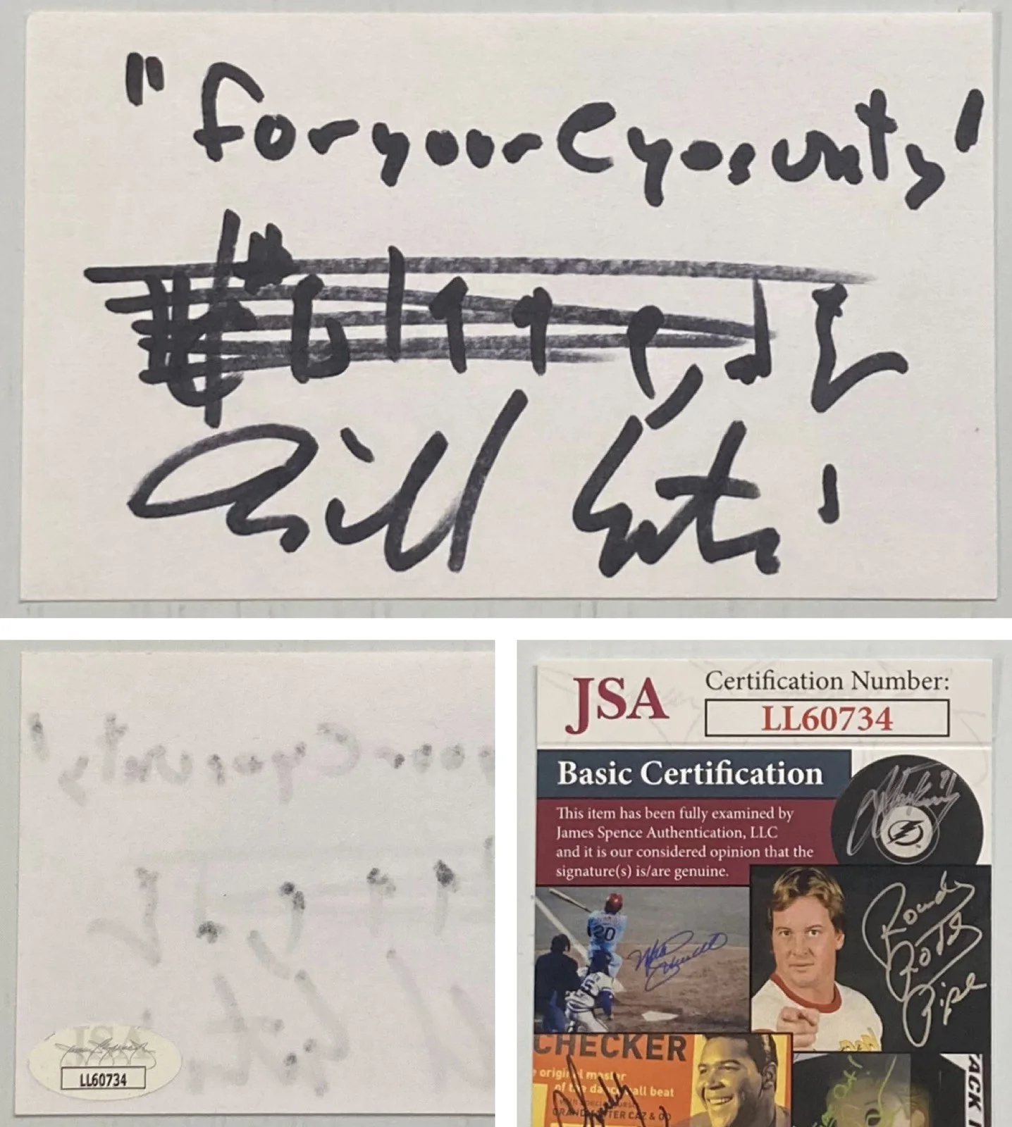 Bill Conti — For Your Eyes Only Bill Conti Signed Autograph 3x5 Index Card - JSA - FREE S&H!