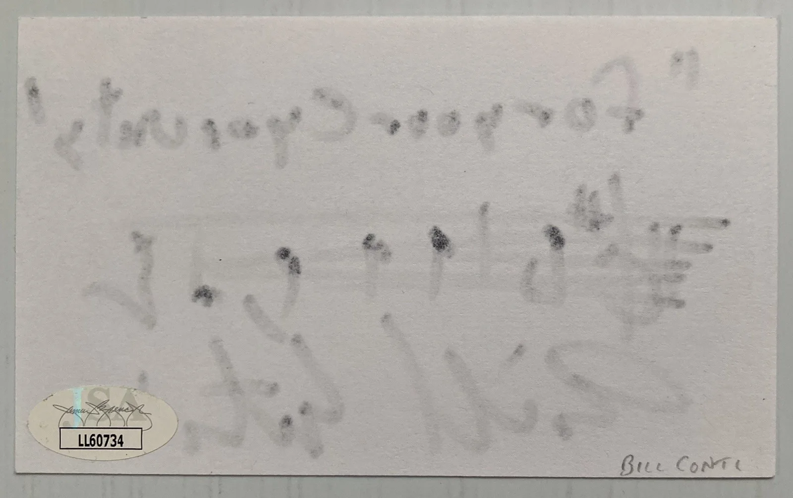 Bill Conti — For Your Eyes Only Bill Conti Signed Autograph 3x5 Index Card - JSA - FREE S&H!, изображение 3