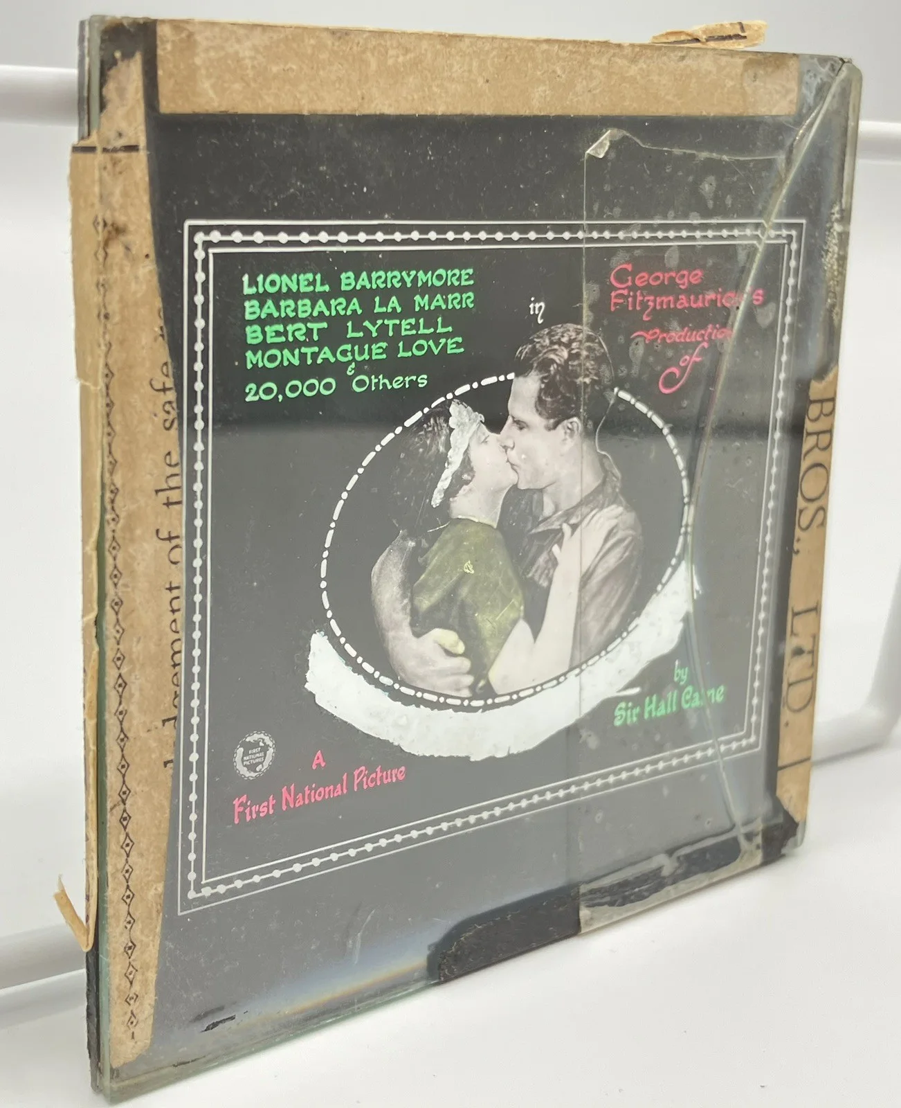 c1923 Magic Lantern Slide Film Advert The Eternal City George Fitzmaurice’s, изображение 5