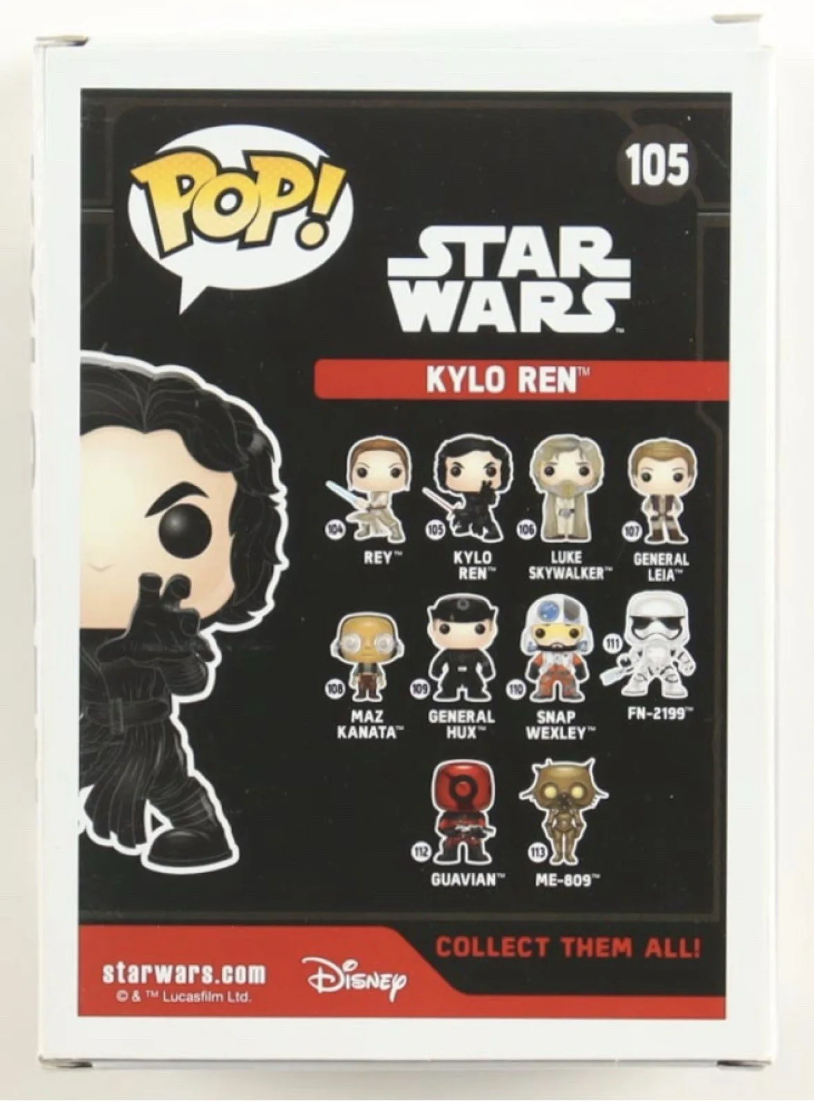 Christian Slater — Christian Slater Signed "Star Wars" #105 Kylo Ren Supreme Leader Funko Pop COA, изображение 3