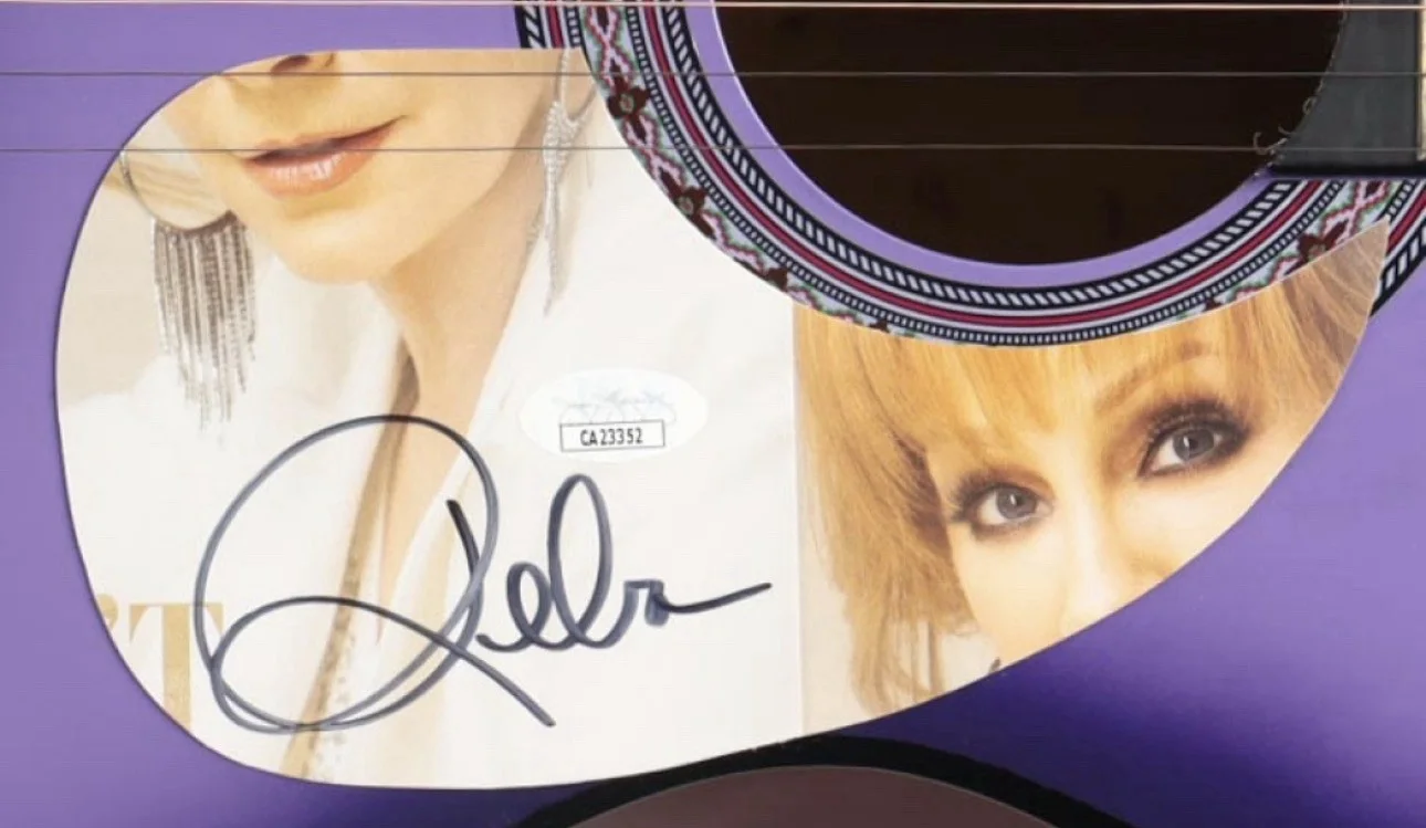 Reba McEntire Guitar with Signed Custom Insert Pickguard (JSA COA), image 2